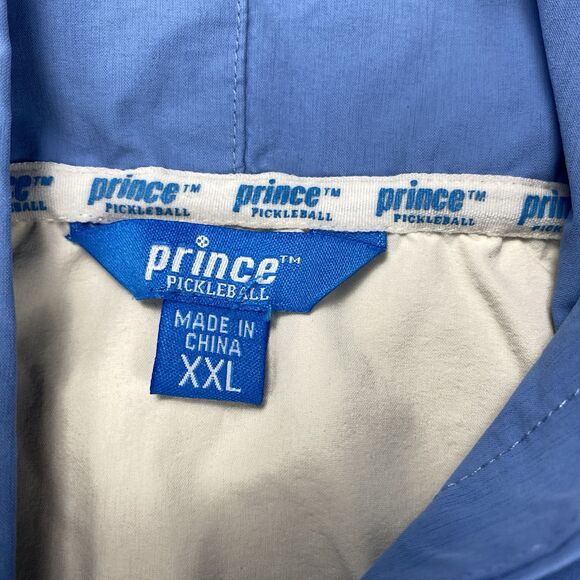Prince Pickleball Women's Size XXL Woven Zip Front Hooded Jacket Blue - Picture 4 of 16